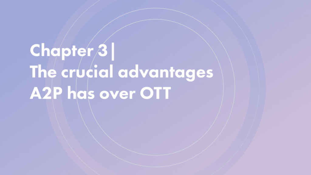 Chapter 3 | The crucial advantages A2P has over OTT